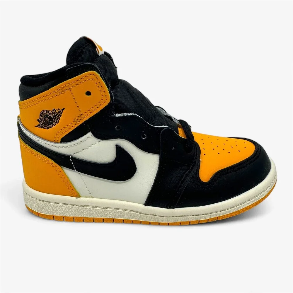 Jordan 1 Retro High OG TD Taxi Black Sail Baby Toddler Size 4 Athletic Sneaker